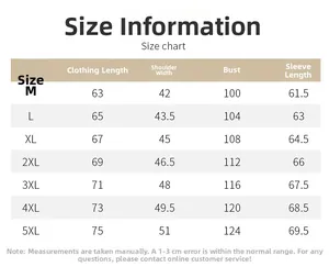 Guide des tailles détaillé pour veste en cuir homme avec mesures de la taille M à 5XL