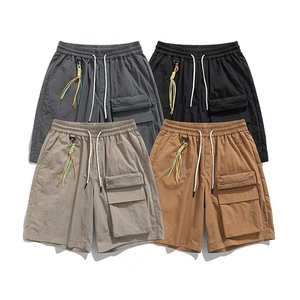 Men's American Retro Cargo Shorts Multi-Pocket Loose Fit Quick Dry Nylon Polyester Casual Workwear Trendy Street Style Bottoms
