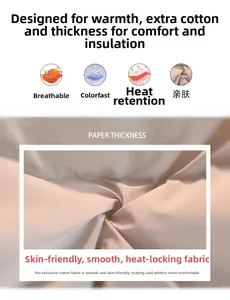 Detail of warm padded fabric with breathable, thermal locking and skin-friendly texture