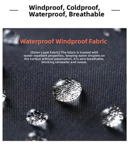 Detailed macro view of high-tech waterproof and windproof fabric with water droplets