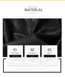 Close-up of black PU leather texture showing wrinkle resistance and smooth grain finish