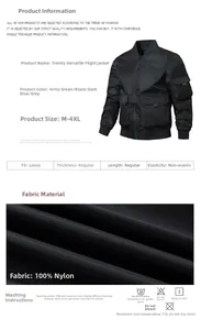 Detail view of MA1 pilot jacket featuring ribbed cuffs and zipped arm pocket detail
