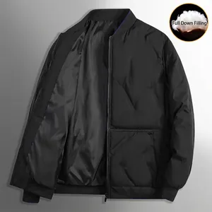 Herren Gesteppte Bomberjacke Winddicht Wattierter Baumwollmantel Lässig Stehkragen Winterbekleidung Für Herren Mode Reißverschluss Jacke