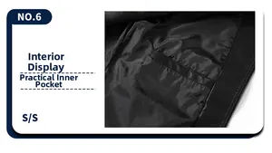 Detail view of the sleek interior pocket design and premium lining of the men jacket