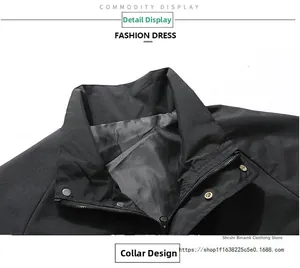 Detailansicht des schwarzen Jackenstehkragens mit hochwertigem Metallreißverschluss