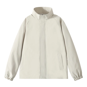 Herren Stehkragen Winddichte Jacke Casual Outdoor Sportbekleidung Leichte Polyester Raglanärmel Mantel Für Frühling Herbst