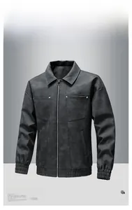 Detail view of black racing jacket with ribbed cuffs and textured matte finish