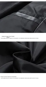 Close-up of premium black PU leather jacket inner pocket and smooth fabric lining