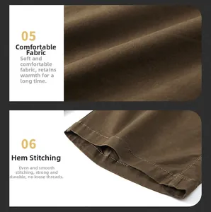 Detailed view of durable stitching and soft premium fabric texture on men's cargo shorts