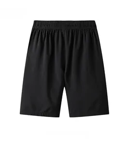 Detail view showing the breathable fabric and elastic waistband on the back of men's shorts