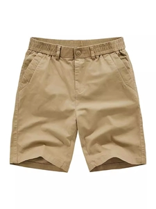 Men Casual Cargo Shorts Cotton Summer Loose Straight Fit Shorts Breathable Five-Point Pants Outdoor Fashion Shorts
