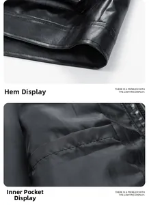 Detailed views of the jacket's precision stitching on the hem and functional inner pocket