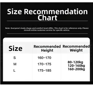Size recommendation chart for men's casual PU jacket showing S, M, and L dimensions