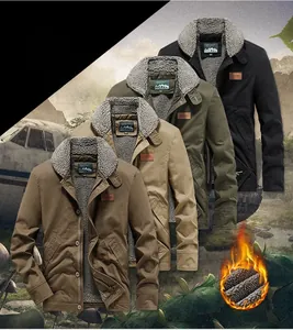 Vestes en coton doublées de polaire pour hommes disponibles en quatre couleurs outdoor