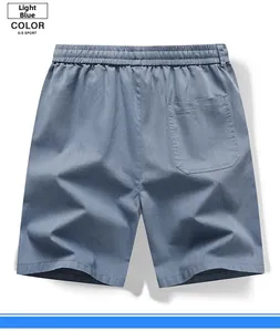 Short de sport homme bleu clair avec taille élastique et détail de poche arrière plaquée