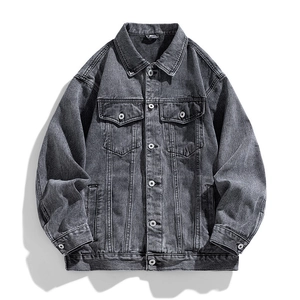 Men's Vintage Denim Jacket Cotton Blend Washed Distressed Loose Fit Workwear Coat For Casual Daily Streetwear Outerwear