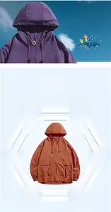 Détail de la veste de protection solaire légère et respirante avec capuche et fermeture