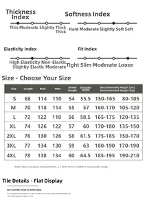 Tableau des tailles détaillé pour sweat à capuche anti-UV avec mesures de S à 4XL