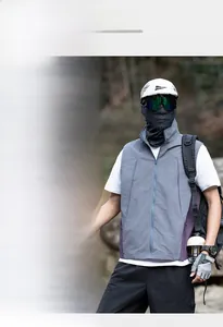 Detail showing tear-resistant fabric texture and functional layers of the outdoor vest