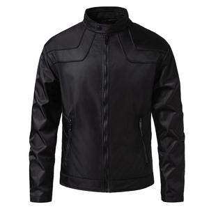 Men's Stand Collar Jacket Business Casual Windproof Outerwear Solid Color Full Zip Lightweight Top For Spring Autumn