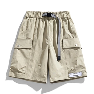 Short Cargo Fonctionnel Rétro Homme Hydrofuge Anti Taches Polyester Élasthanne Décontracté Extérieur Été Ample Multi Poches