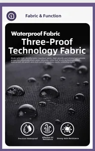 Detail of high-density functional fabric with water, oil and stain resistant technology
