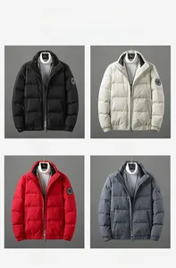 Piumino invernale da uomo mostrato nei colori nero, kaki, rosso e grigio scuro