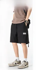 Detail of waterproof breathable ice-silk shorts with zipper pocket and drawstrings