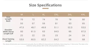 Detailed size chart for men winter hooded jacket with length and chest measurements