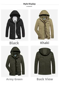 Detailed grid view showing faux lamb wool lining and multi-pocket cotton parkas for men