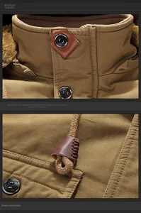 Détail d'une veste en toile avec doublure en molleton et coutures renforcées de haute qualité