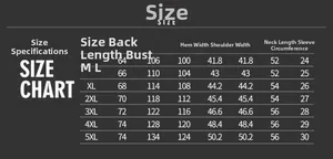 Detailed size chart for men fleece vest showing length and chest measurements in CM