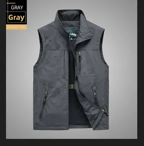 Vue détaillée du gilet de plein air avec doublure en maille respirante et poches zippées