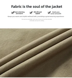 Detailed macro view of khaki twill fabric with thermal heat retention and smooth texture