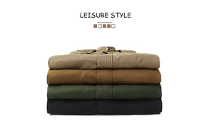 Vignette verticale de vestes décontractées pour hommes en kaki, beige, vert et noir