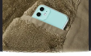 Detail of warm faux shearling lining and reinforced inner security pocket for smartphone