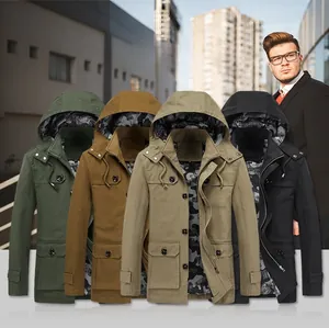 Détails de quatre couleurs de vestes de travail d'hiver pour hommes avec capuche