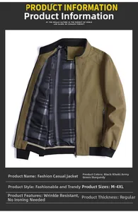 Detailed view of army green cotton jacket showing plaid lining and ribbed cuffs