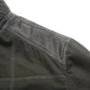 Winter fleece-lined jacket for men featuring quilted details and premium stitching
