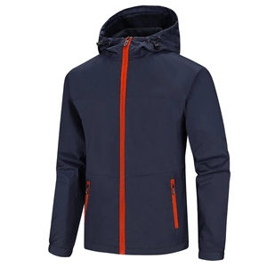 Giacca Antivento Con Cappuccio Da Uomo Leggero Nylon Traspirante Cappotto Con Cerniera A Contrasto Per Sport All Aperto Casual