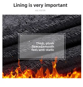 Detail of warm black thick fleece lining with anti-static polyester texture macro view