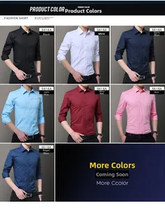 Multiple color options for men's slim fit long sleeve business shirt model 5618A