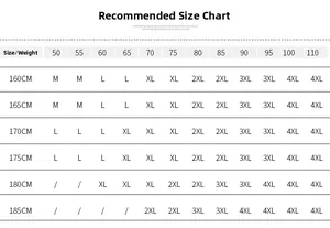 Detailed size recommendation chart for winter lamb fleece jacket covering M to 4XL sizes