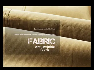 Detailed close-up of khaki winter jacket fabric with waterproof and anti-wrinkle texture