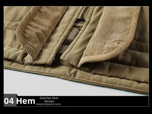 Detail of jacket hem with durable canvas fabric and smooth metal zipper closure