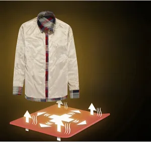 Détail de la doublure polaire thermique et du tissu 300T haute densité pour chemise homme