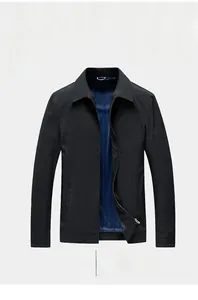 Detail of 120-degree shoulder tailoring on a black men's business jacket with blue lining