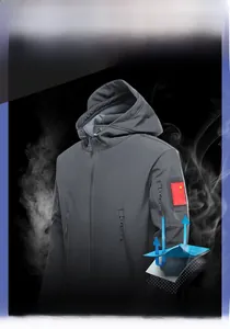Macro detail of breathable softshell jacket fabric showing moisture wicking performance