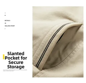 Détail macro de la poche latérale de veste avec ruban décoratif à rayures bicolores