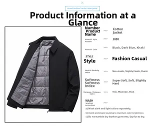Detail view of winter business jacket with quilted thermal gray lining and thick padding